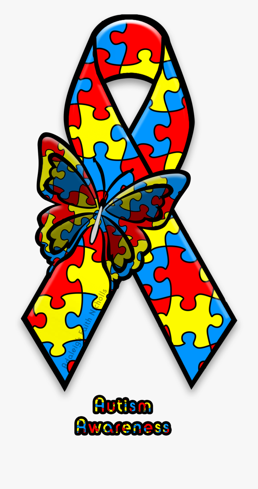 Clip Art Free Stock Awareness Clipart Asperger Syndrome - Transparent Background Autism Ribbon, Transparent Clipart