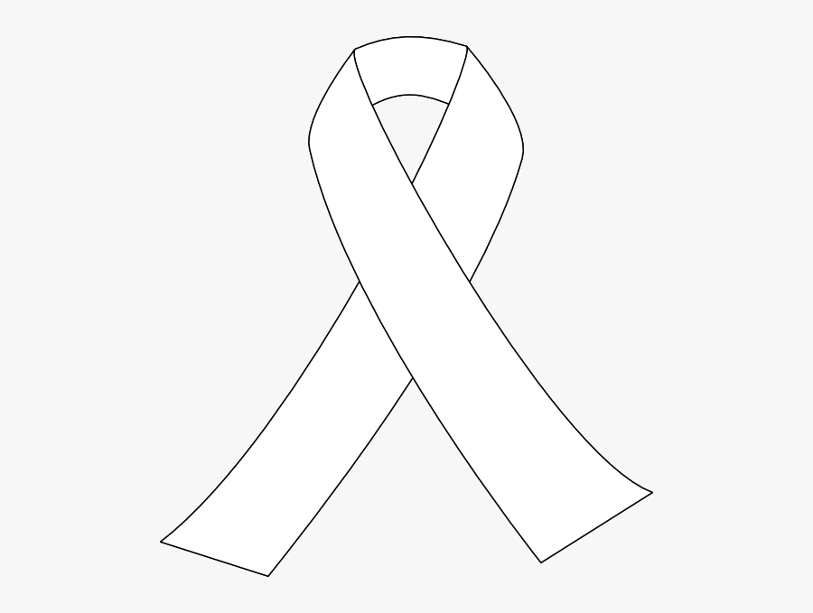 White Ribbon Clip Art - White Cancer Ribbon Png, Transparent Clipart