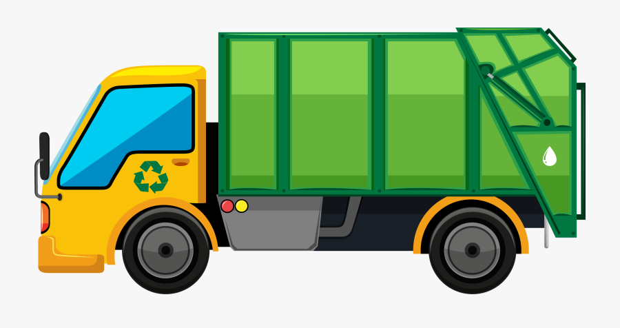 Garbage Truck Rubbish Bins & Waste Paper Baskets Clip - Clip Art Garbage Truck, Transparent Clipart