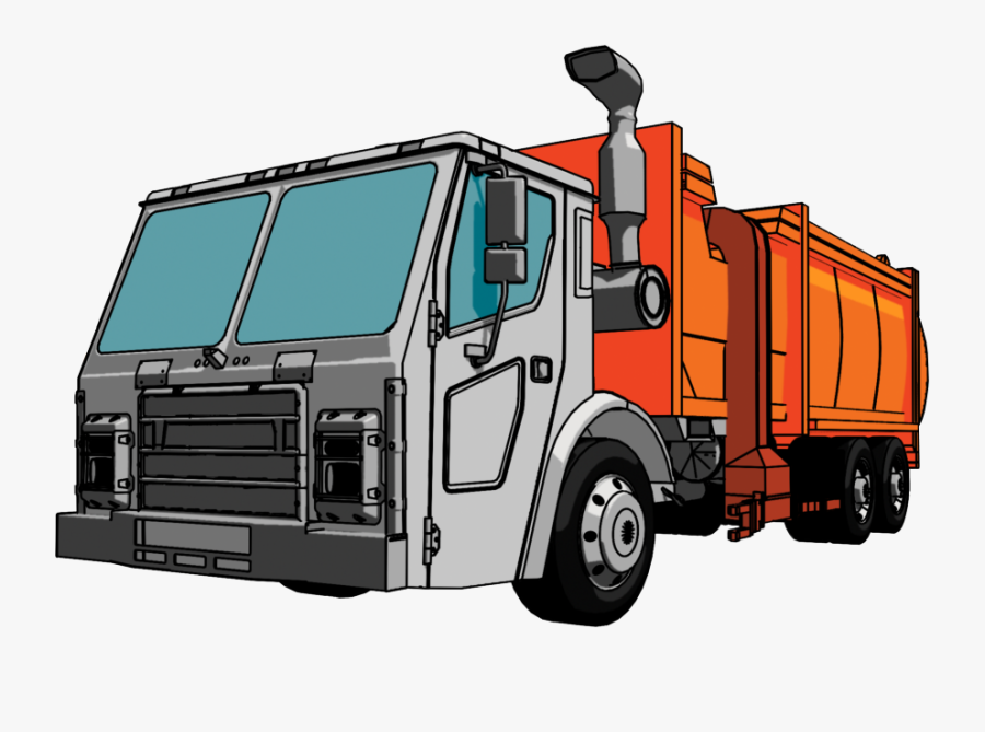 Transparent Trash Truck Clipart - Garbage Truck, Transparent Clipart