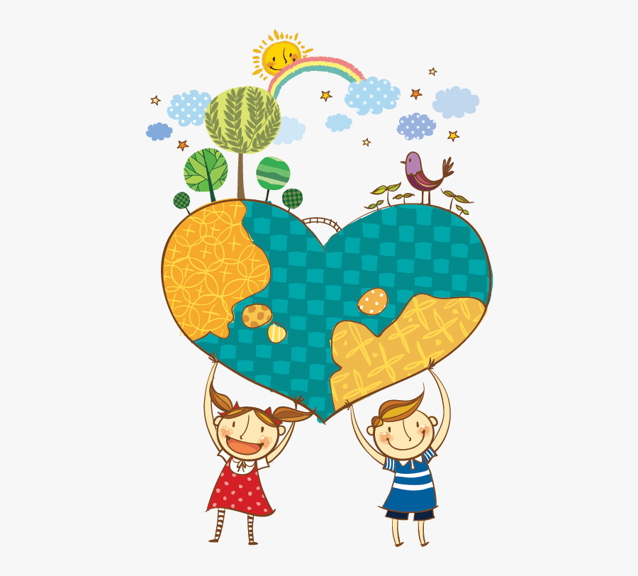 Clip Art Children With Good Heart, Transparent Clipart