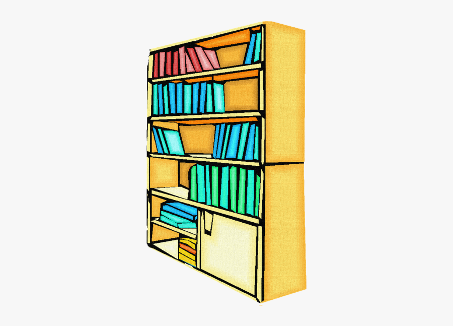 Books Bookcase Library - Lemari Buku Kartun, Transparent Clipart