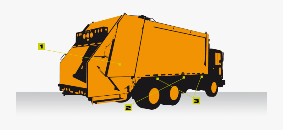 On Board Weighing On Rear Loader Garbage Truck ‹ Vei - Smieciarki Ladowane Z Tyłu, Transparent Clipart