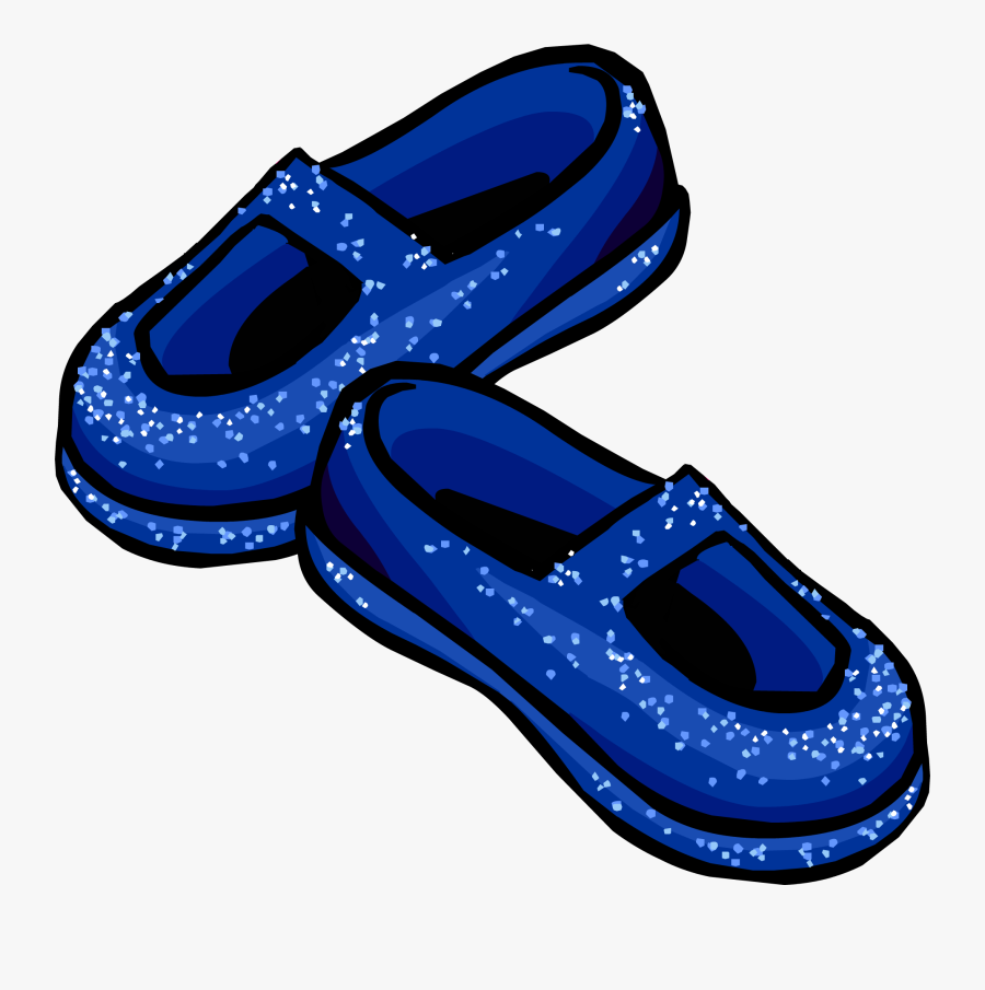 Blue Stardust Slippers - Blue Slippers Clip Art, Transparent Clipart