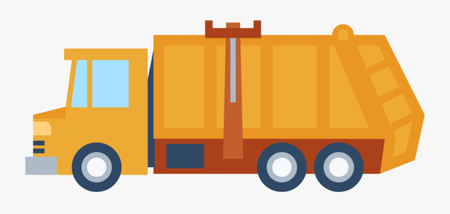 Food Waste - Trailer Truck, Transparent Clipart