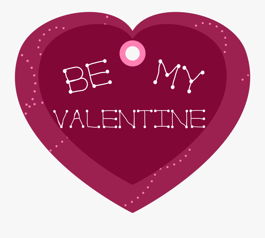 Be My Valentine Heart Shaped Gift Tag Clip Arts - Clipart Heart Valentine, Transparent Clipart