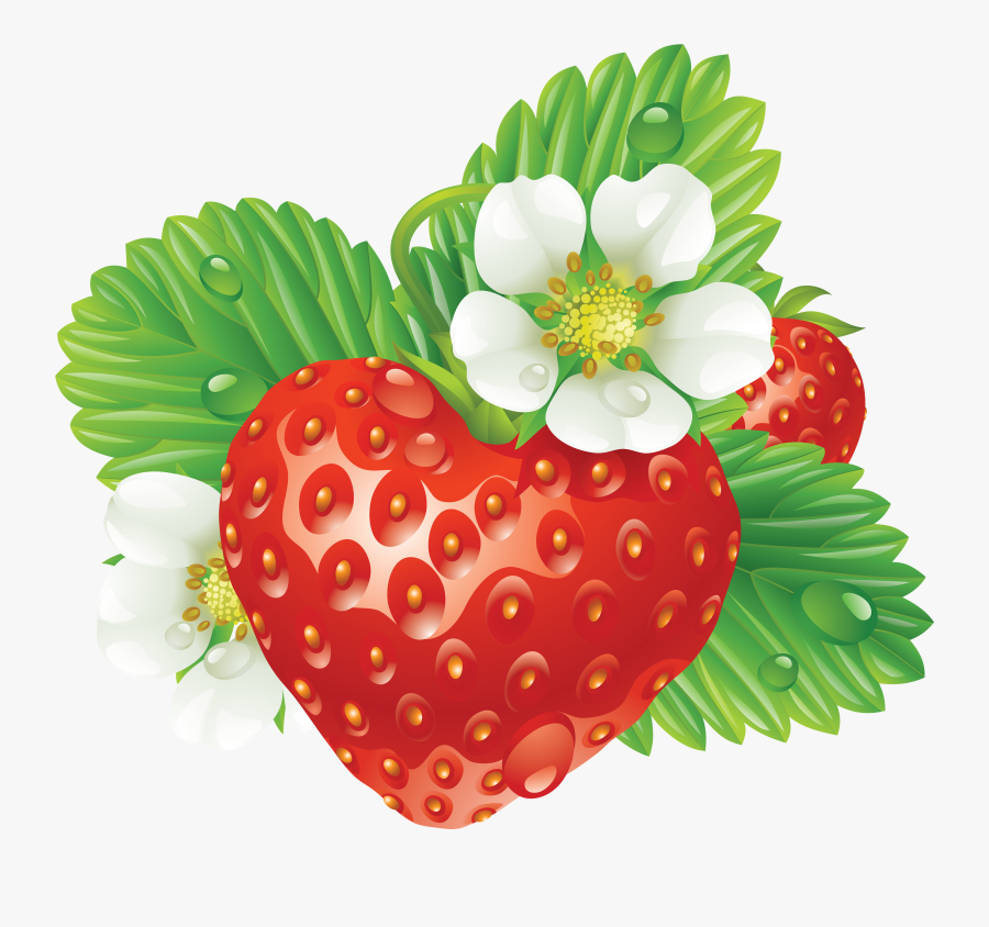 Strawberry Heart-shaped Png Image - Strawberry Tea Clipart, Transparent Clipart