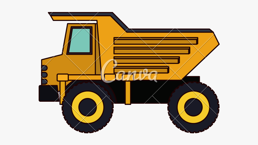 Clip Art Dump Truck Silhouette - Silueta De Camion Volquete, Transparent Clipart