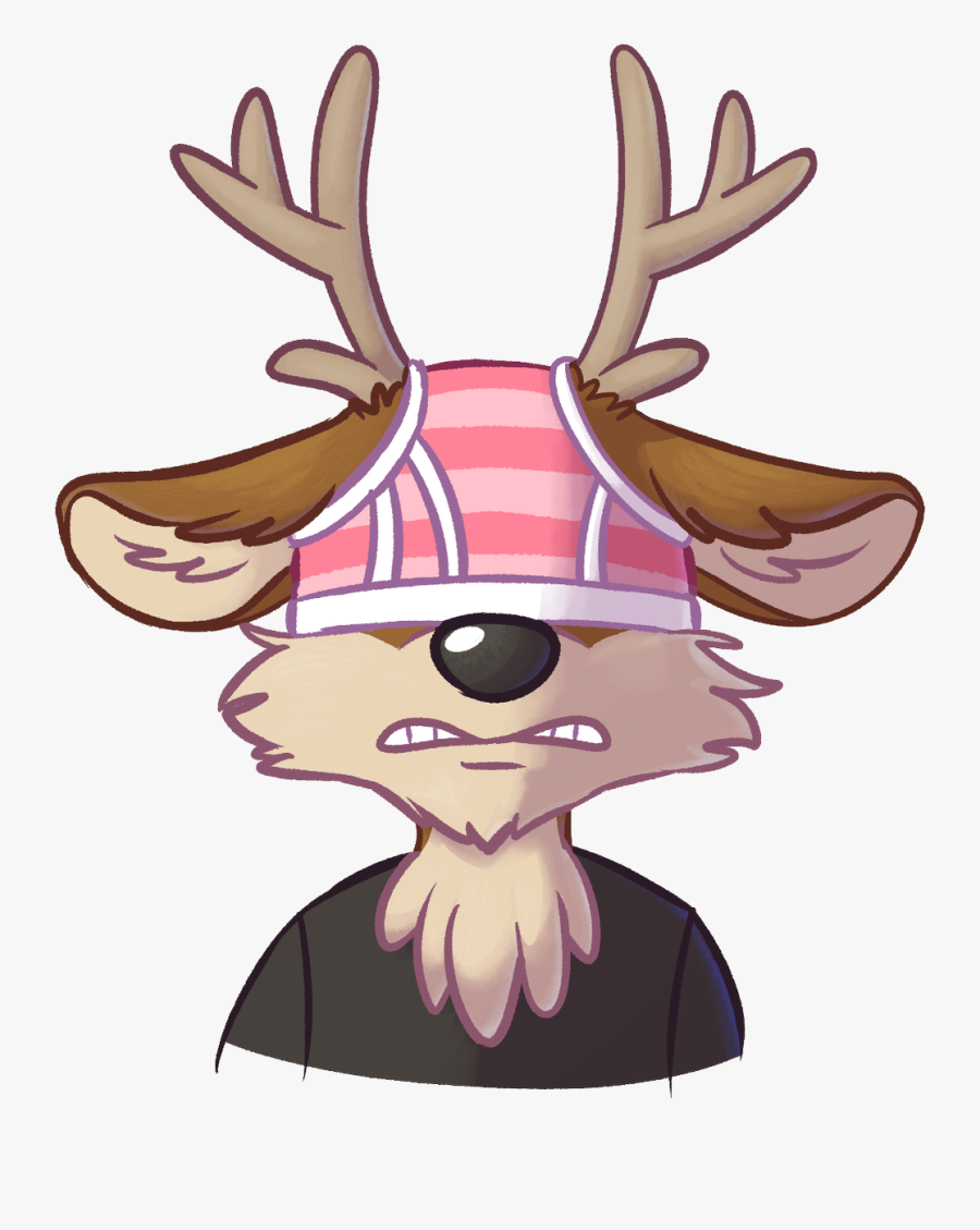 Cartoon Deer In Underwear, Transparent Clipart