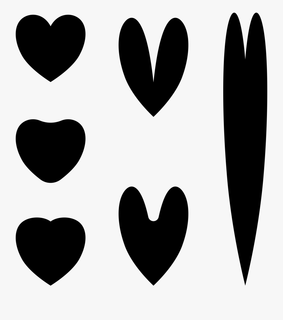 Heart,silhouette,love - Heart, Transparent Clipart