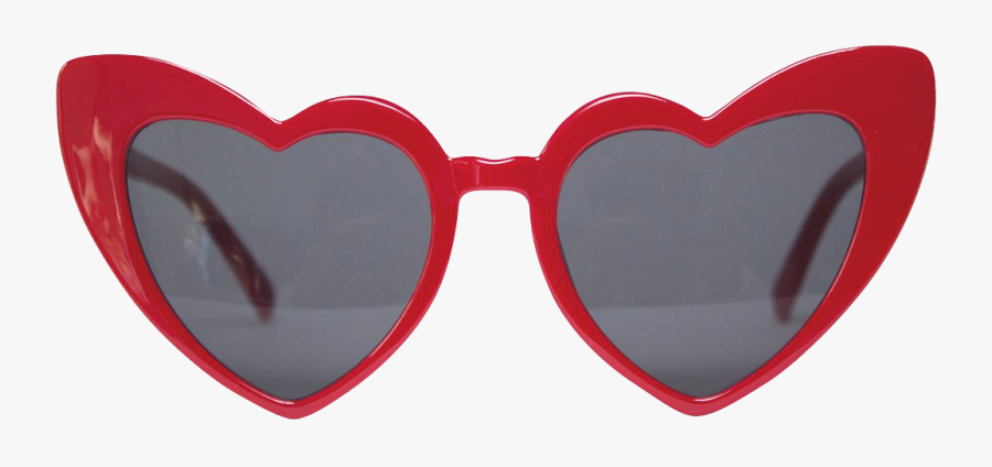 Transparent Red Heart Png - Red Heart Sunglasses Png, Transparent Clipart