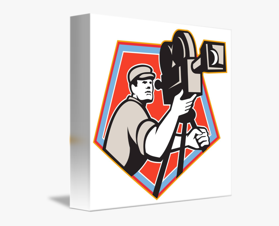 Clip Art Cameraman Vintage Film Retro - Camera Film Reel Clipart, Transparent Clipart