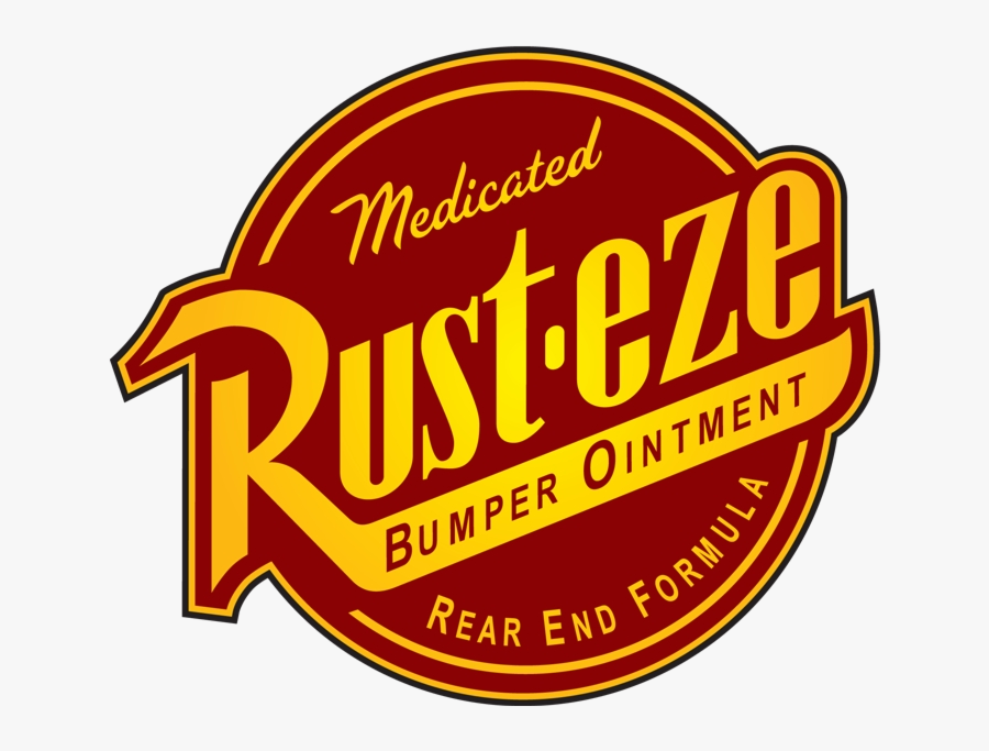 Lightning Mcqueen 95 Disneys Cars Rust-eze Logo Rust - Lightning Mcqueen Rust Eze Logo, Transparent Clipart