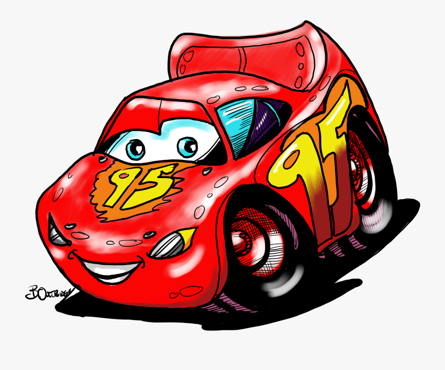 Lightning Mcqueen Cars 2 Drawing Cartoon - Drawing Lightning Mcqueen, Transparent Clipart