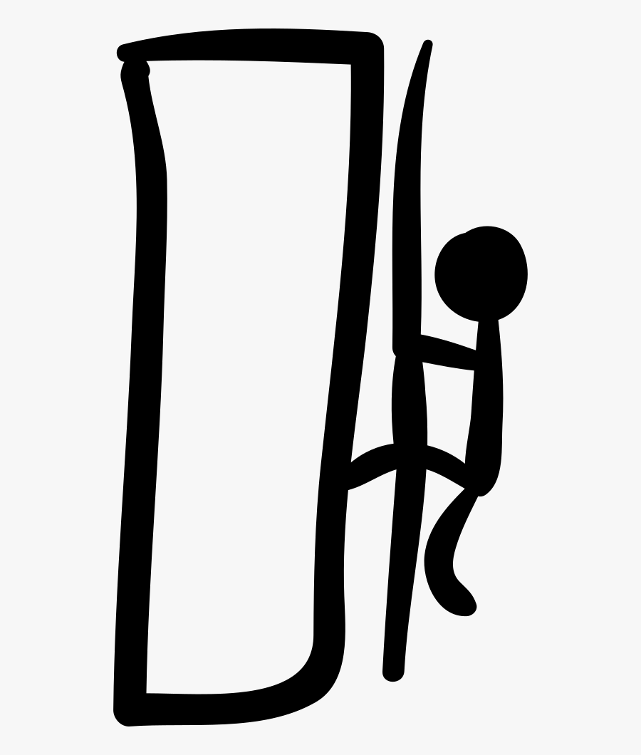 Climbing Mountain Hand Drawn Climber Comments, Transparent Clipart