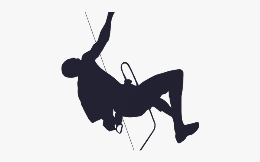 Mountain Climber Silhouette - Free Climber Transparent Background, Transparent Clipart