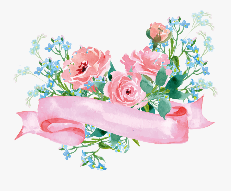 Flower Garden Decoration Roses Paper Floral Clipart - Peter Rabbit With Flowers, Transparent Clipart