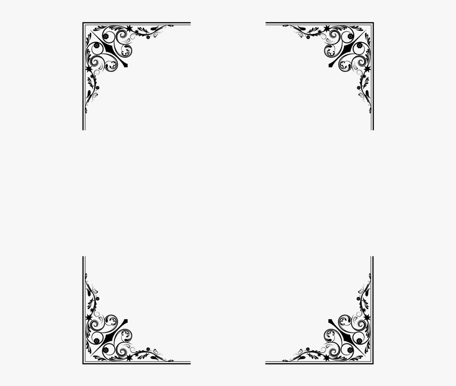 Transparent Dark Border Png - Fancy Black Border Transparent, Transparent Clipart