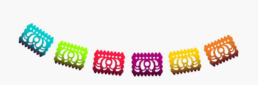 Mexican Clipart Papel Picado - Papel Picado Banner Clipart, Transparent Clipart
