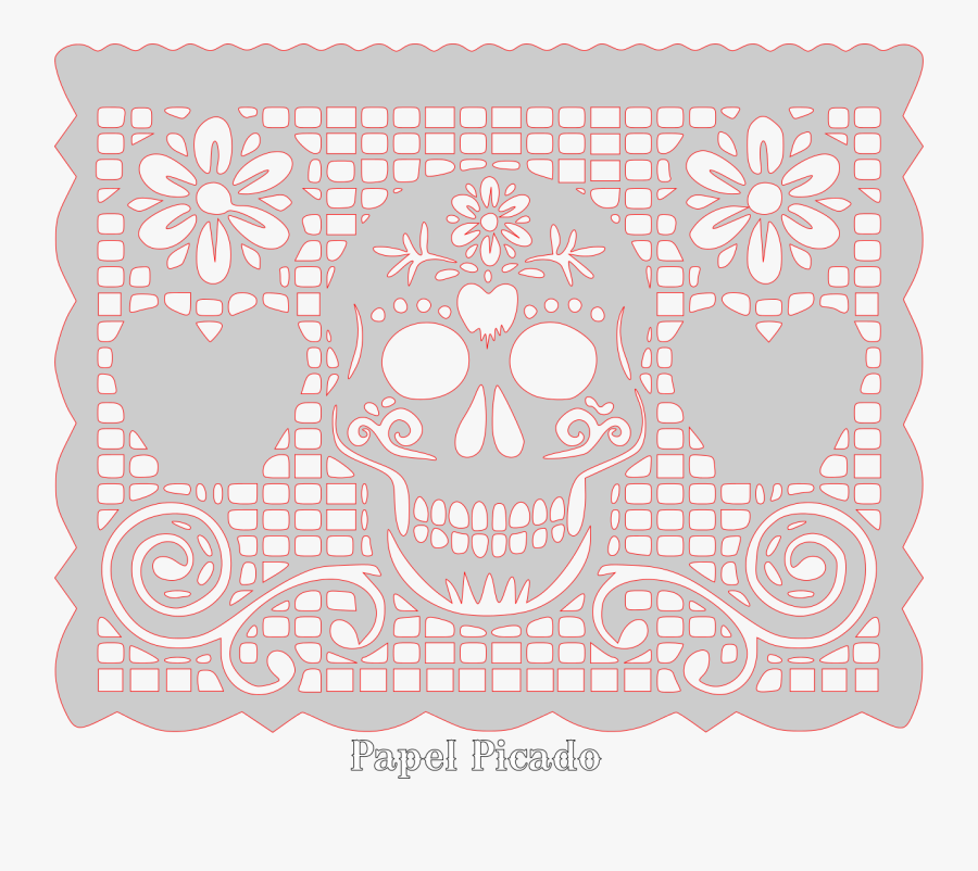 Papel Picado De Coco Plantilla, Transparent Clipart