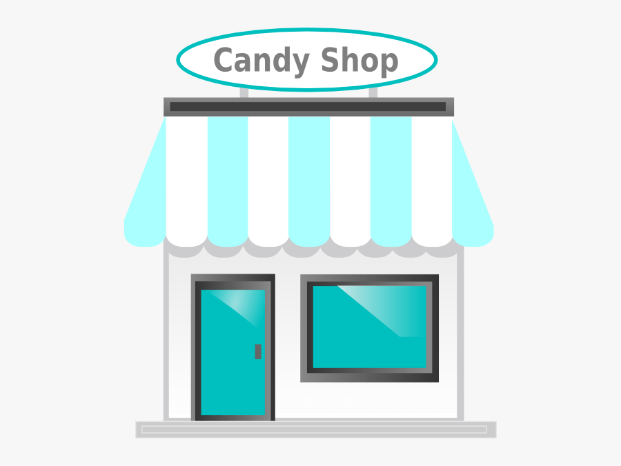 Candy Store Clipart - Cartoon Candy Store Front, Transparent Clipart