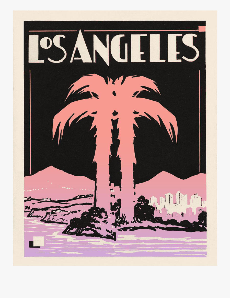 Clip Art Los Angeles Vintage La - La Palm Tree Art, Transparent Clipart