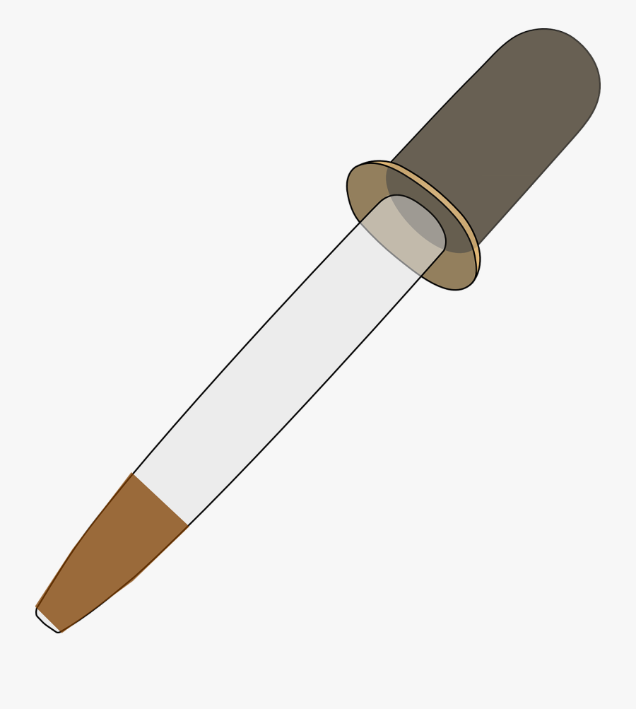 Brown Filled Medicine Dropper Clip Art At Clker - Dropper Uses In Laboratory, Transparent Clipart