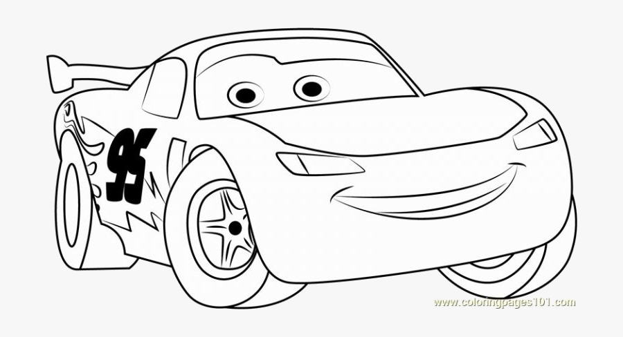 Lightning Mcqueen 95 And Mater Coloring Page Lovely - Lightning Mcqueen Car Coloring Page, Transparent Clipart
