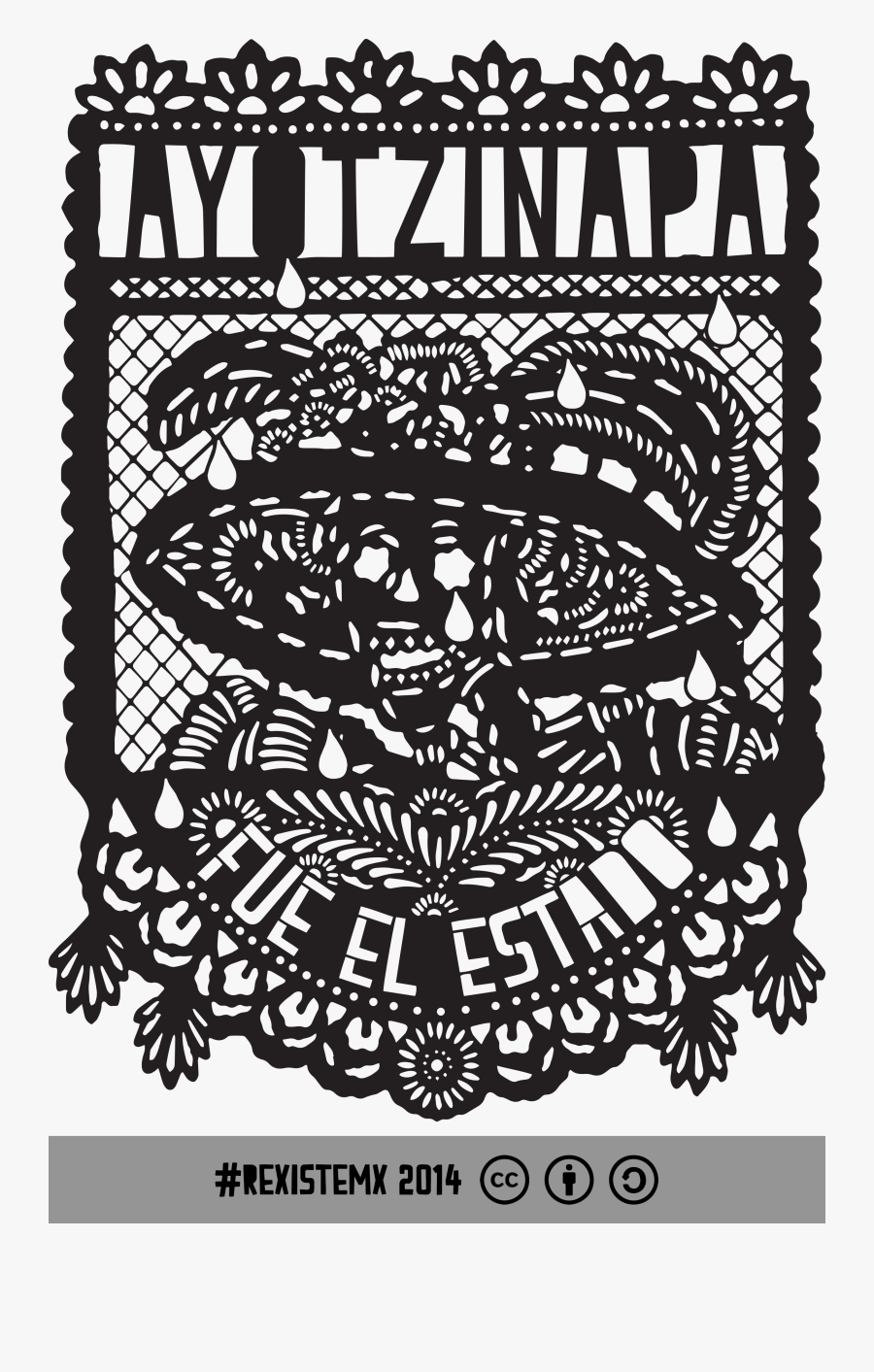 File - Lloracatrinallueverabia - Papel Picado Catrina Png, Transparent Clipart