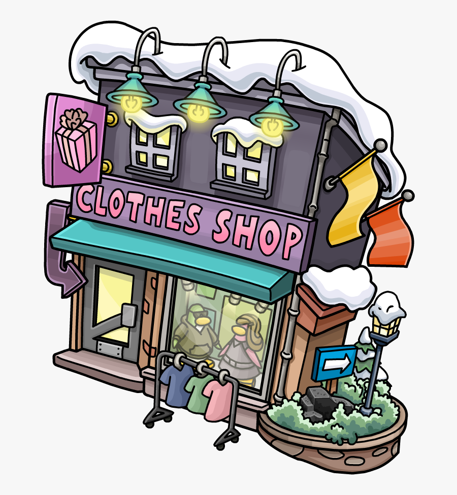 Shop Clipart Cloth Shop - Clothes Shop Club Penguin, Transparent Clipart