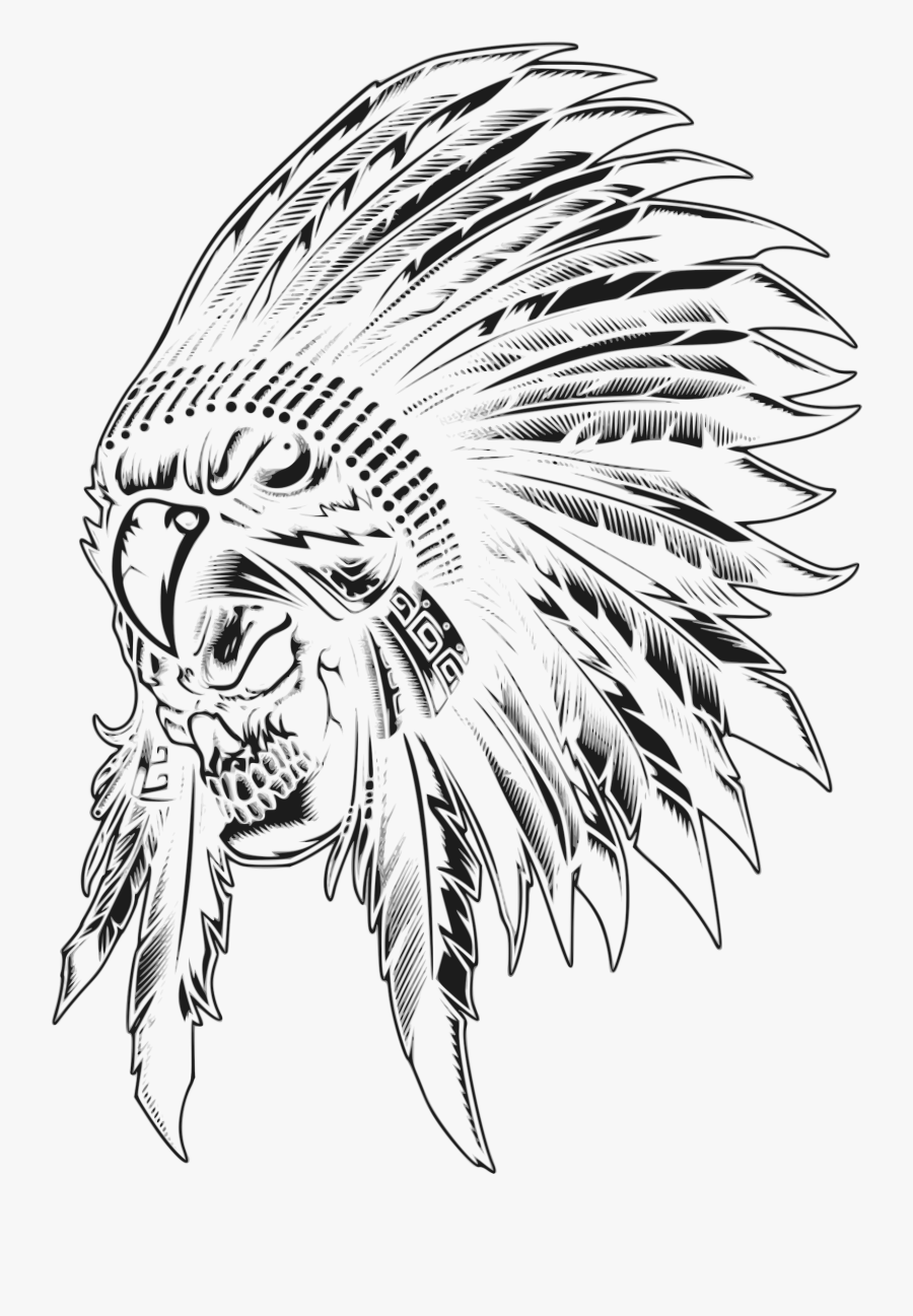 Clipart - Indian Head Skull Png, Transparent Clipart