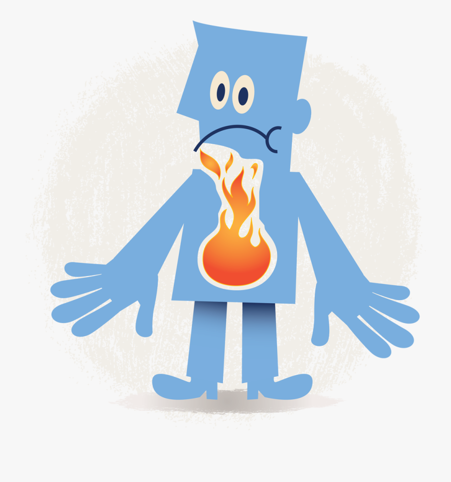Heartburn And Regurgitation Are The Classic Symptoms - Heartburn Clipart Transparent Png, Transparent Clipart
