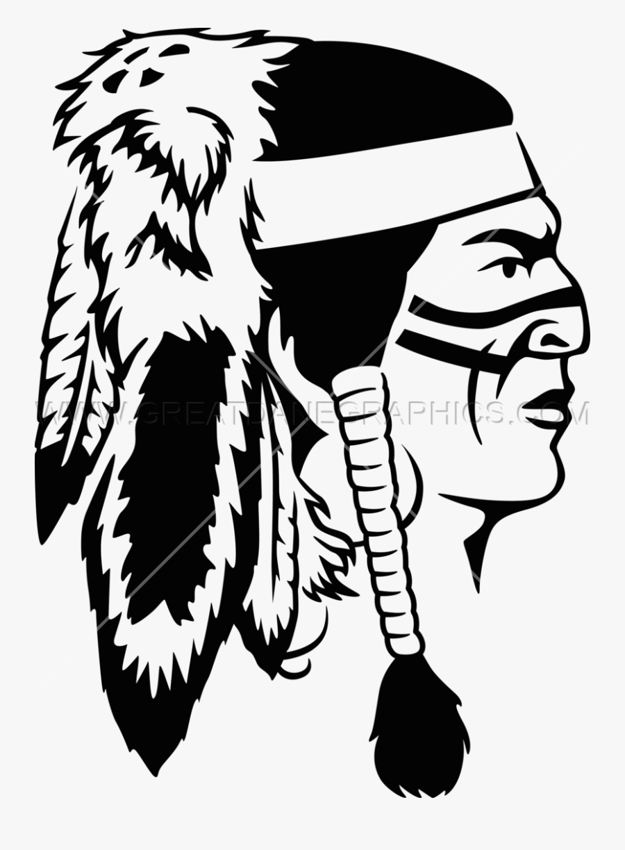 Warrior Clipart Headdress - Native American Warrior Vector, Transparent Clipart
