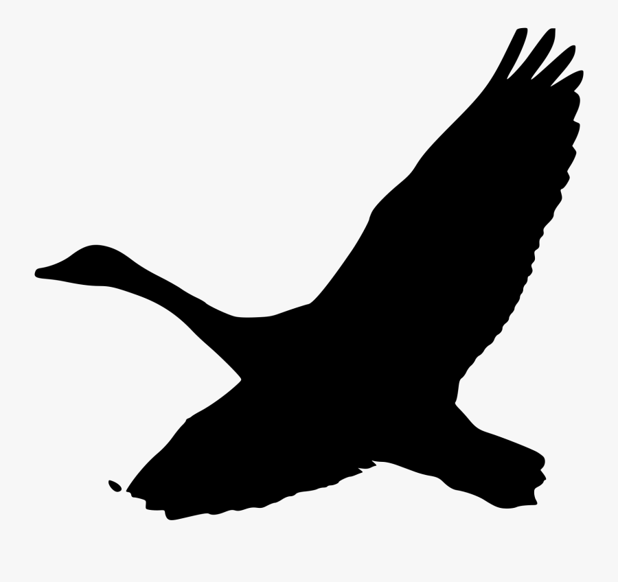 Clip Art Goose Silhouette, Transparent Clipart