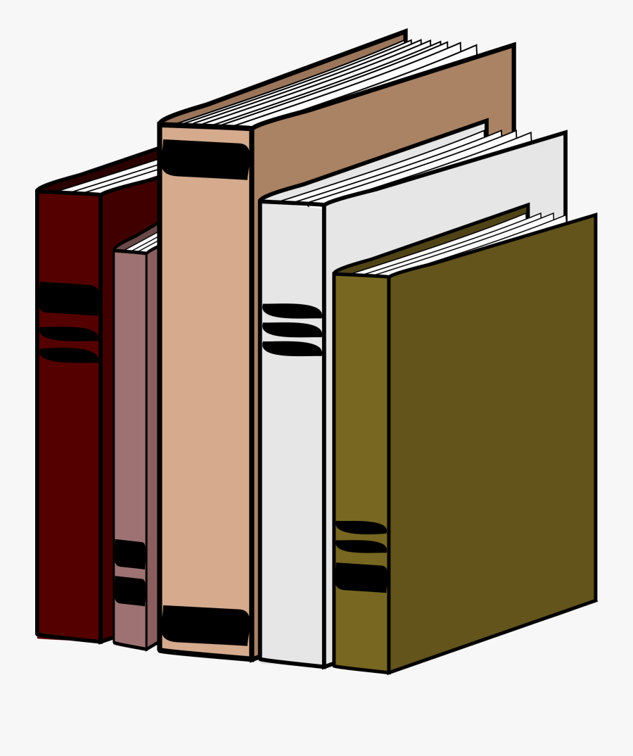 Books Standing Up Clipart, Transparent Clipart