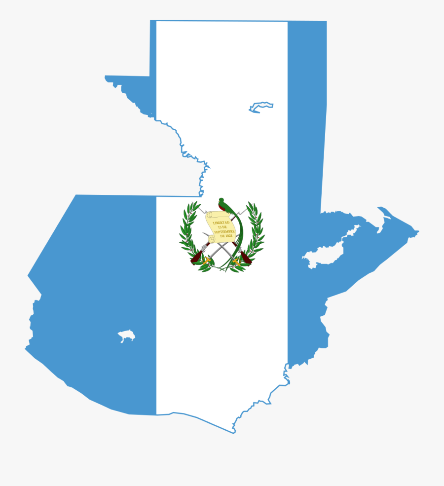 Country Information - Guatemala Flag Map, Transparent Clipart