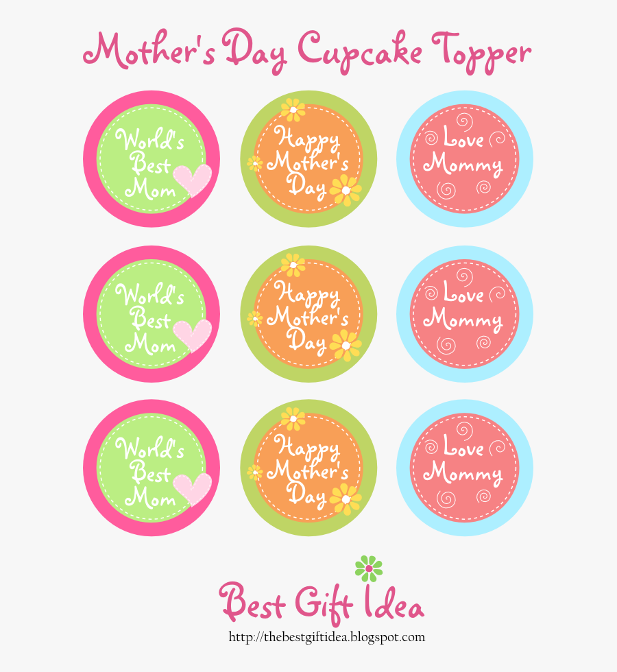 Free Printable Toppers Mother - Mother's Day Cupcake Toppers Free Printables, Transparent Clipart
