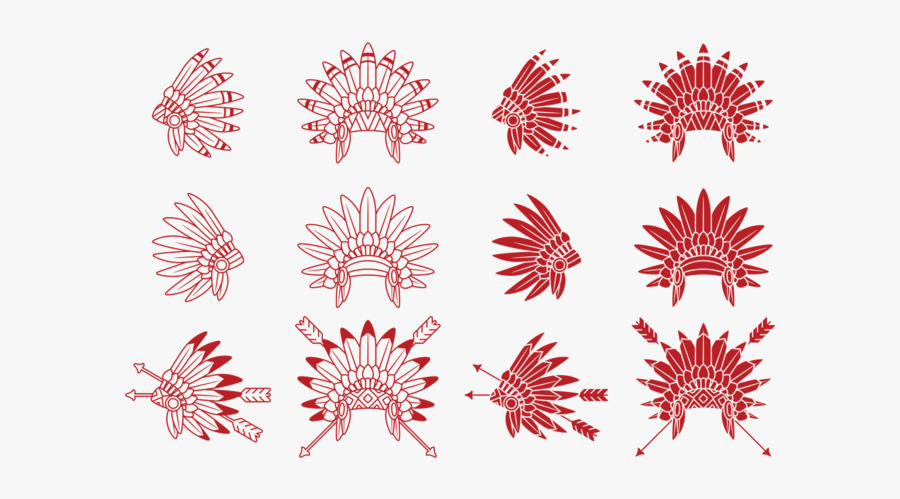 War Bonnet Vector, Transparent Clipart