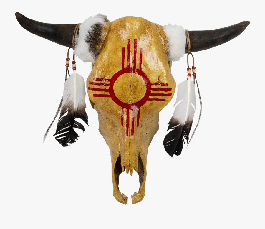 Painted Cow Skulls, Transparent Clipart