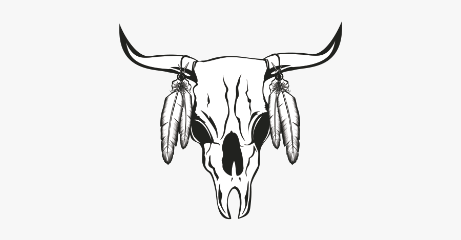 Printed Vinyl Cow Skull Stickers Factory - Imágenes De Calaveras De Toros, Transparent Clipart
