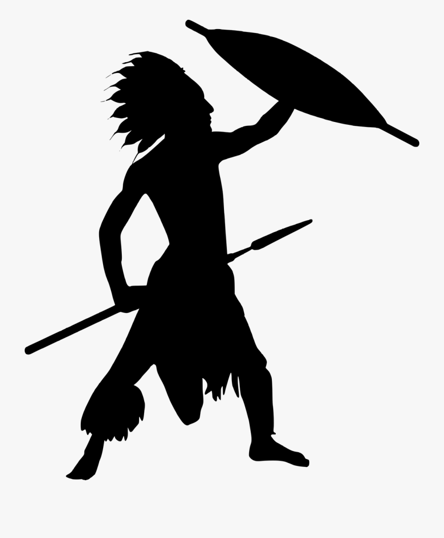 Apache, Indian, American, Man, Silhouette, Indians - Black Silhouette American Indian, Transparent Clipart