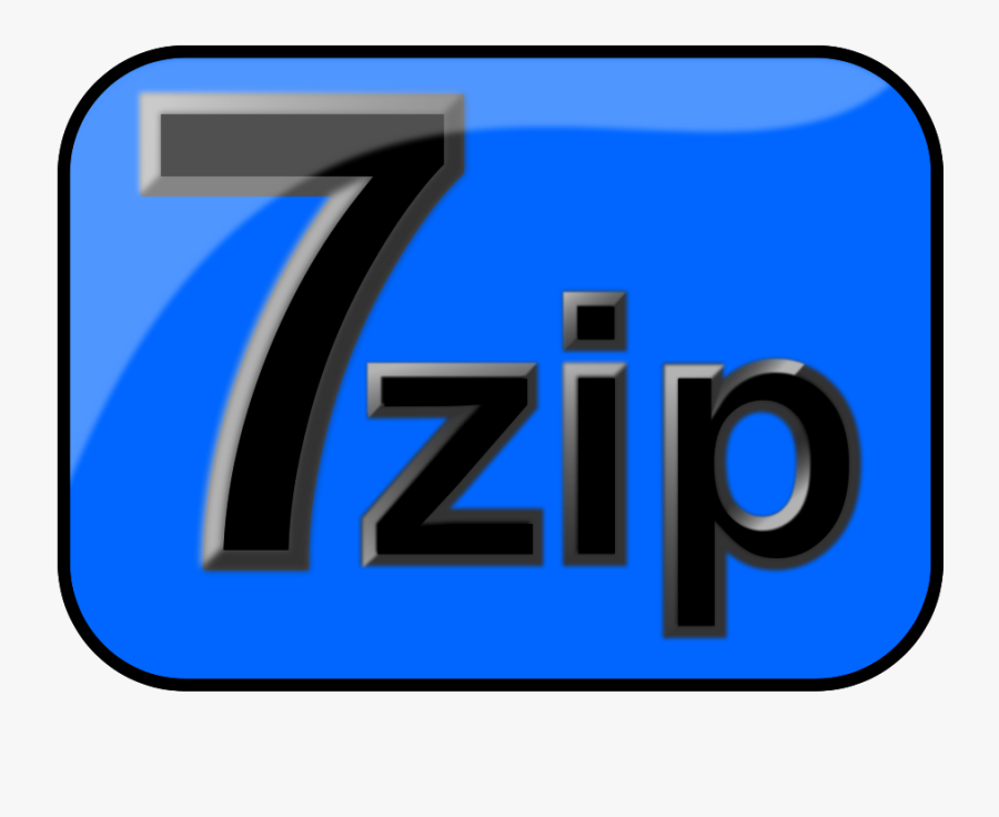 7zip Glossy Extrude Blue Svg Clip Arts, Transparent Clipart