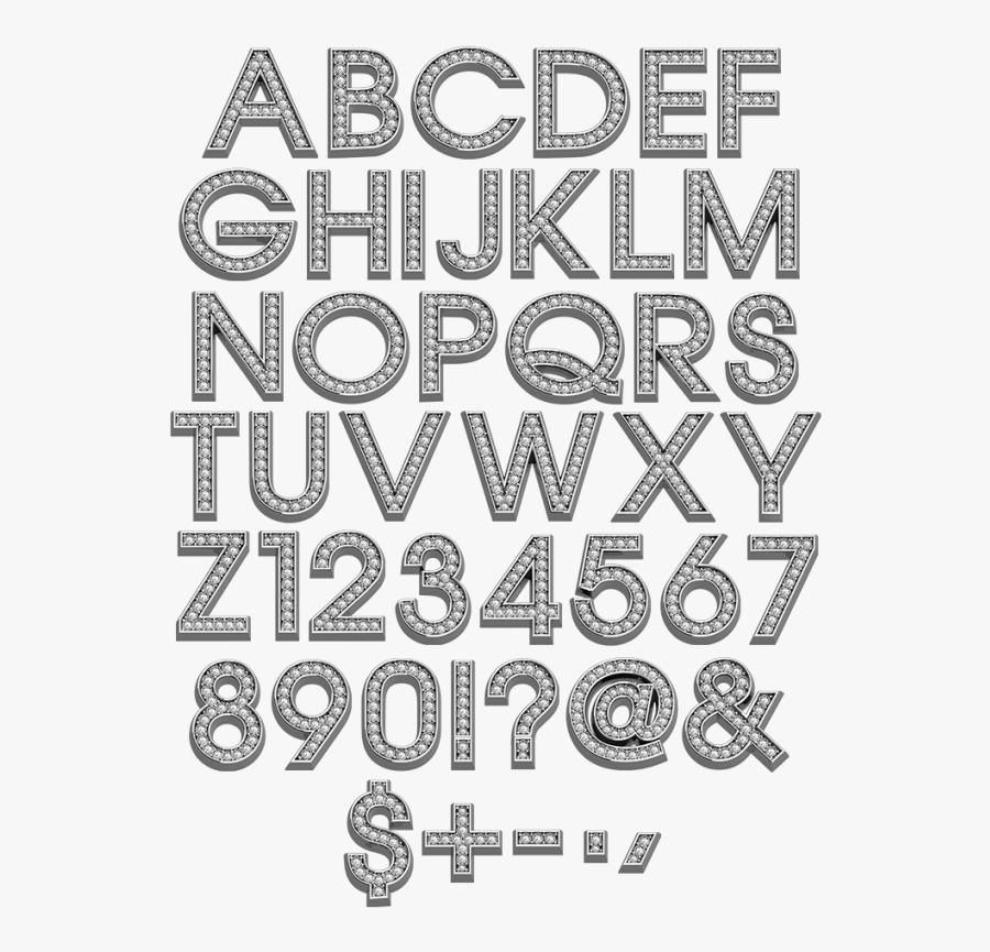 Blondes Recording Gentlemen Open-source Family Script - Bling Alphabet Transparent Png, Transparent Clipart