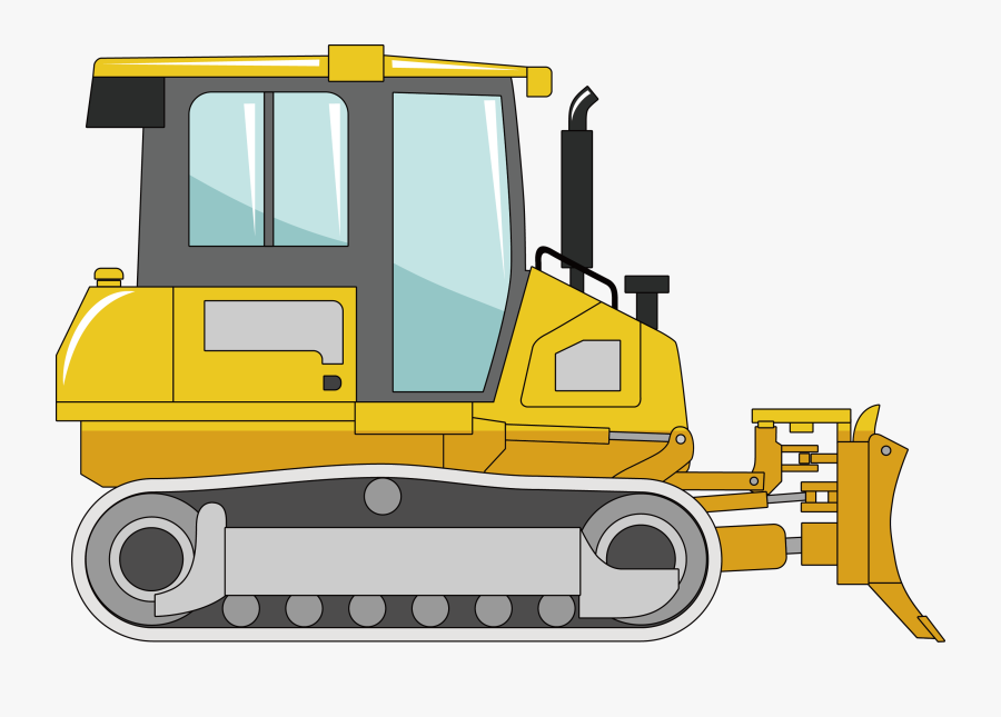 Clip Transparent Bulldozer Clipart Excavator - Maquina De Construccion Png, Transparent Clipart