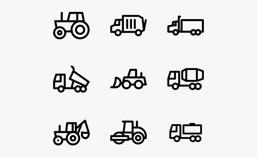 Construction Transports - Excavator Icon, Transparent Clipart