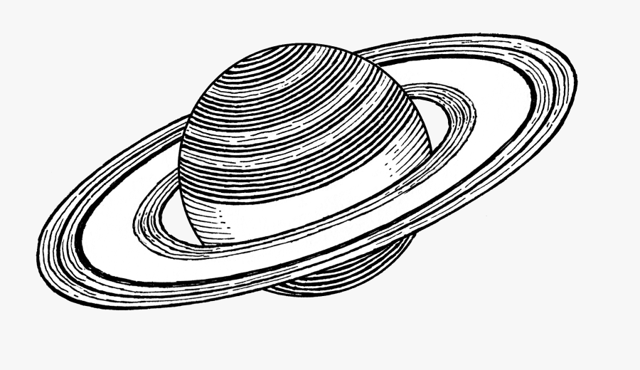 Saturn - Saturn Art Black And White, Transparent Clipart