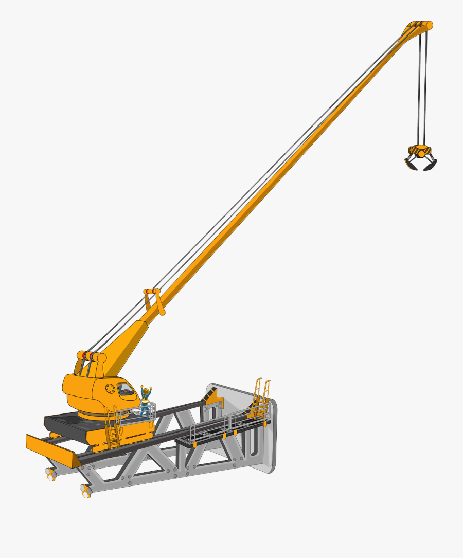 Crane Free To Use Clipart - Maquinas Para Construir Edificios, Transparent Clipart