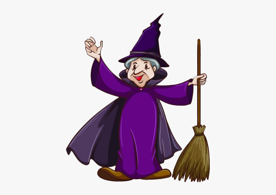 Witch & Wizard Magician Witchcraft Clip Art - Nice Old Witch Cartoon, Transparent Clipart