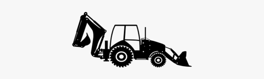 Backhoe Loader - Bell - Backhoe Loader Silhouette, Transparent Clipart