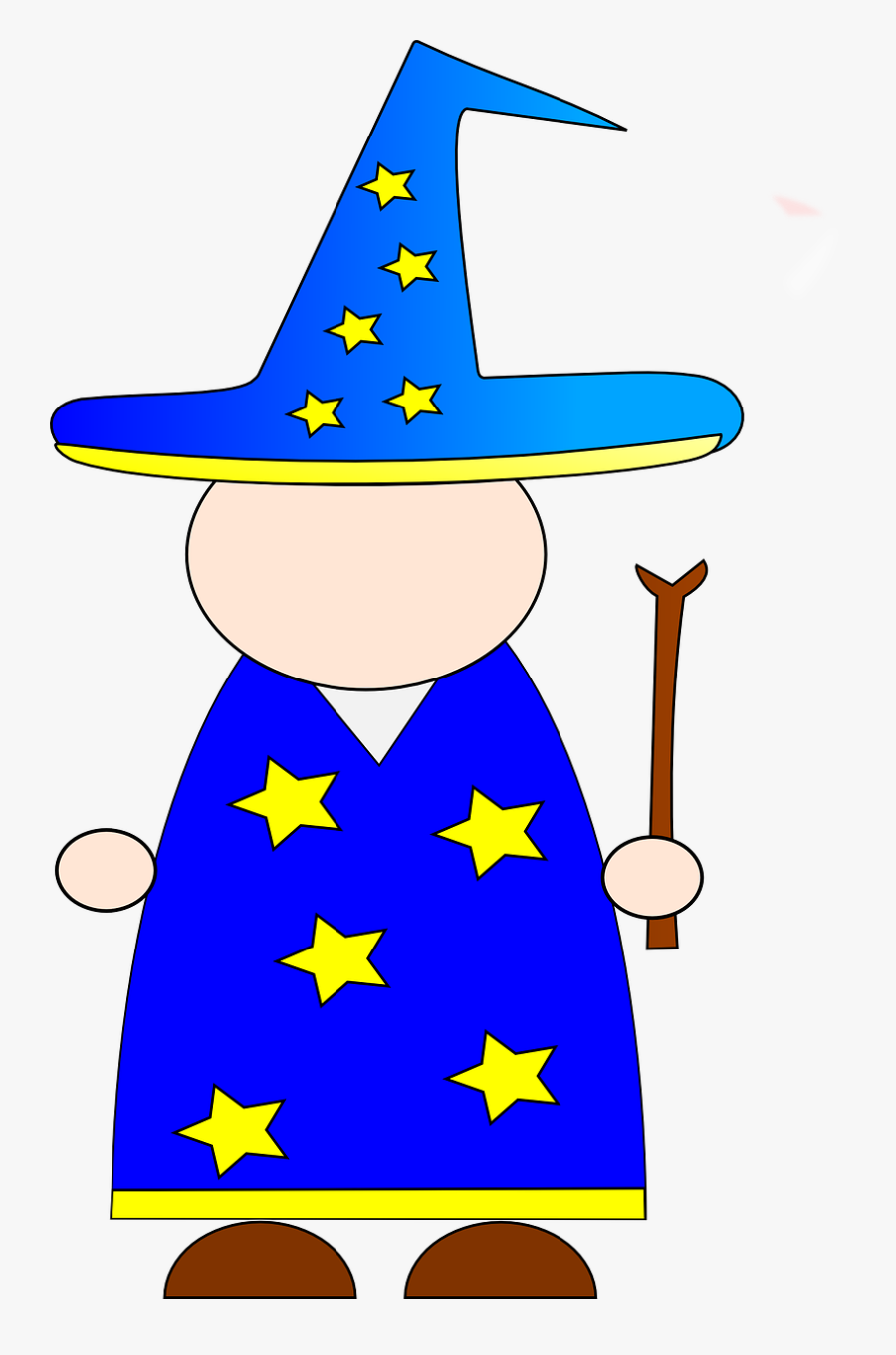 Wizard, Hat, Wand, Robe, Stars, Blank, Face, Magical - Nfl National Conference Logo, Transparent Clipart